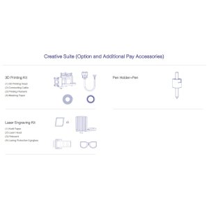 画像2: Creative Suite(3D Print/Pen Holder+Pen/Laser Engraving Kit)